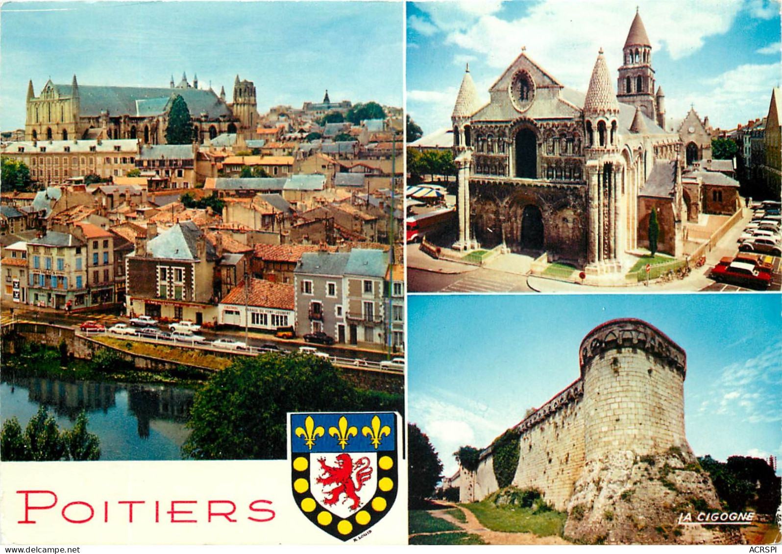 POITIERS Vue Generale Notre Dame La Grande Tour A L Oiseau 18(scan Recto-verso) MC2439 - Poitiers