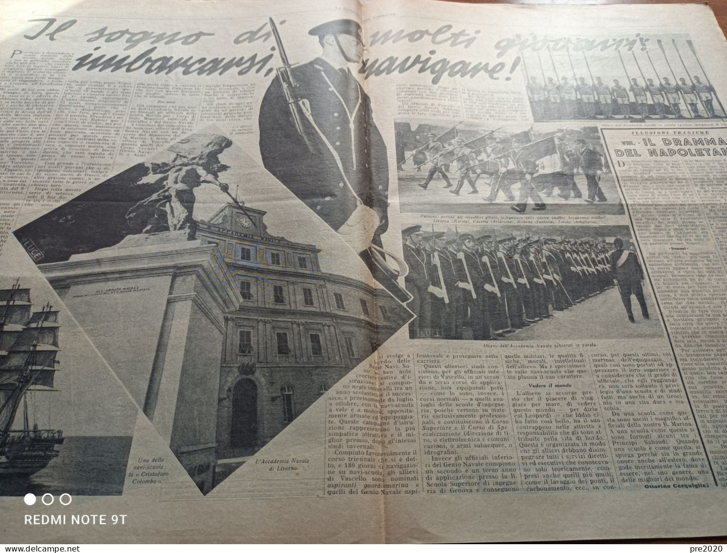 LA DOMENICA DEL CORRIERE 1937 ACCADEMIA NAVALE LIVORNO BORGOSATOLLO STIENTA SAN MICHELE AL TAGLIAMENTO - Otros & Sin Clasificación