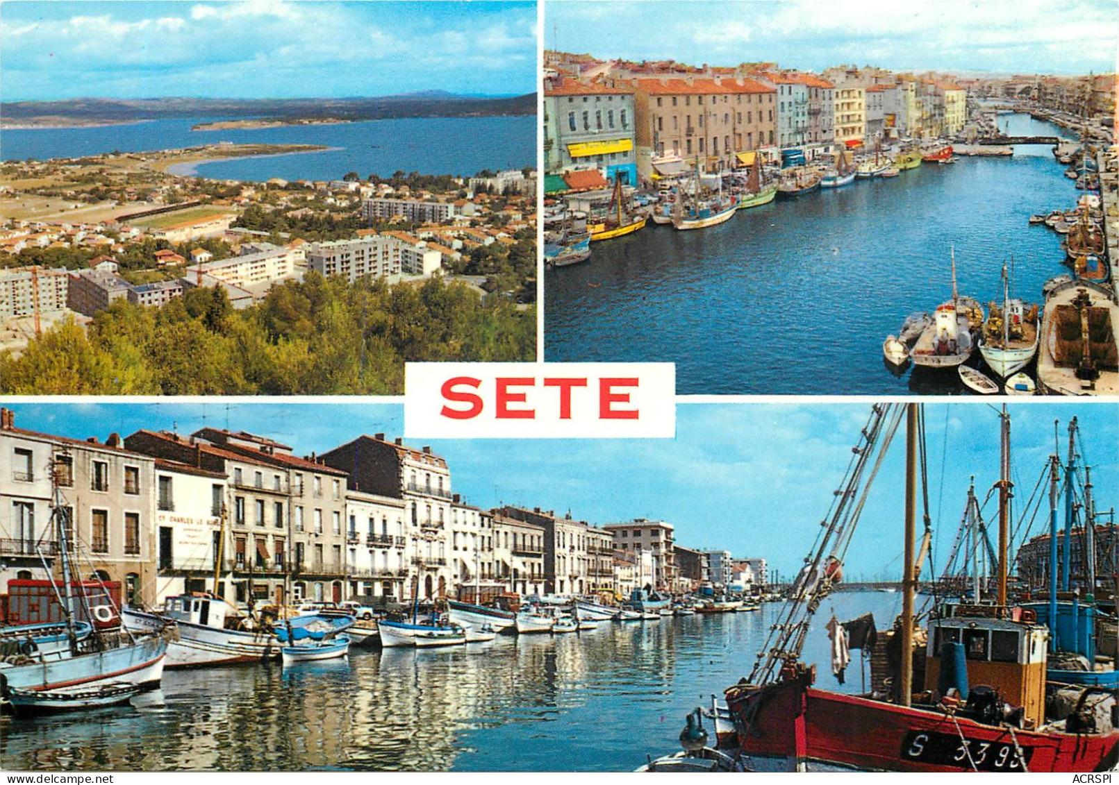 SETE Vue Generale Et L Etang Du Thau Le Canal 11(scan Recto-verso) MC2476 - Sete (Cette)