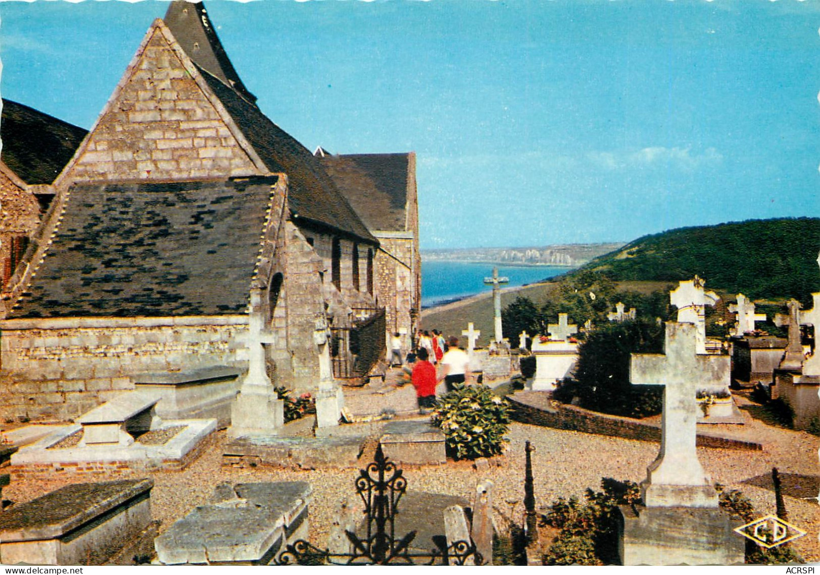 VARENGEVILLE SUR MER L Eglise Saint Valery Et Le Cimetiere Matin 19(scan Recto-verso) MC2474 - Varengeville Sur Mer