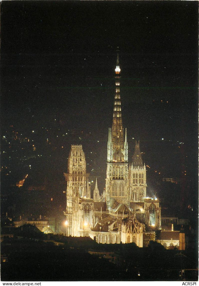 ROUEN Feeries Nocturnes La Cathedrale Notre Dame Illuminee 3(scan Recto-verso) MC2474 - Rouen