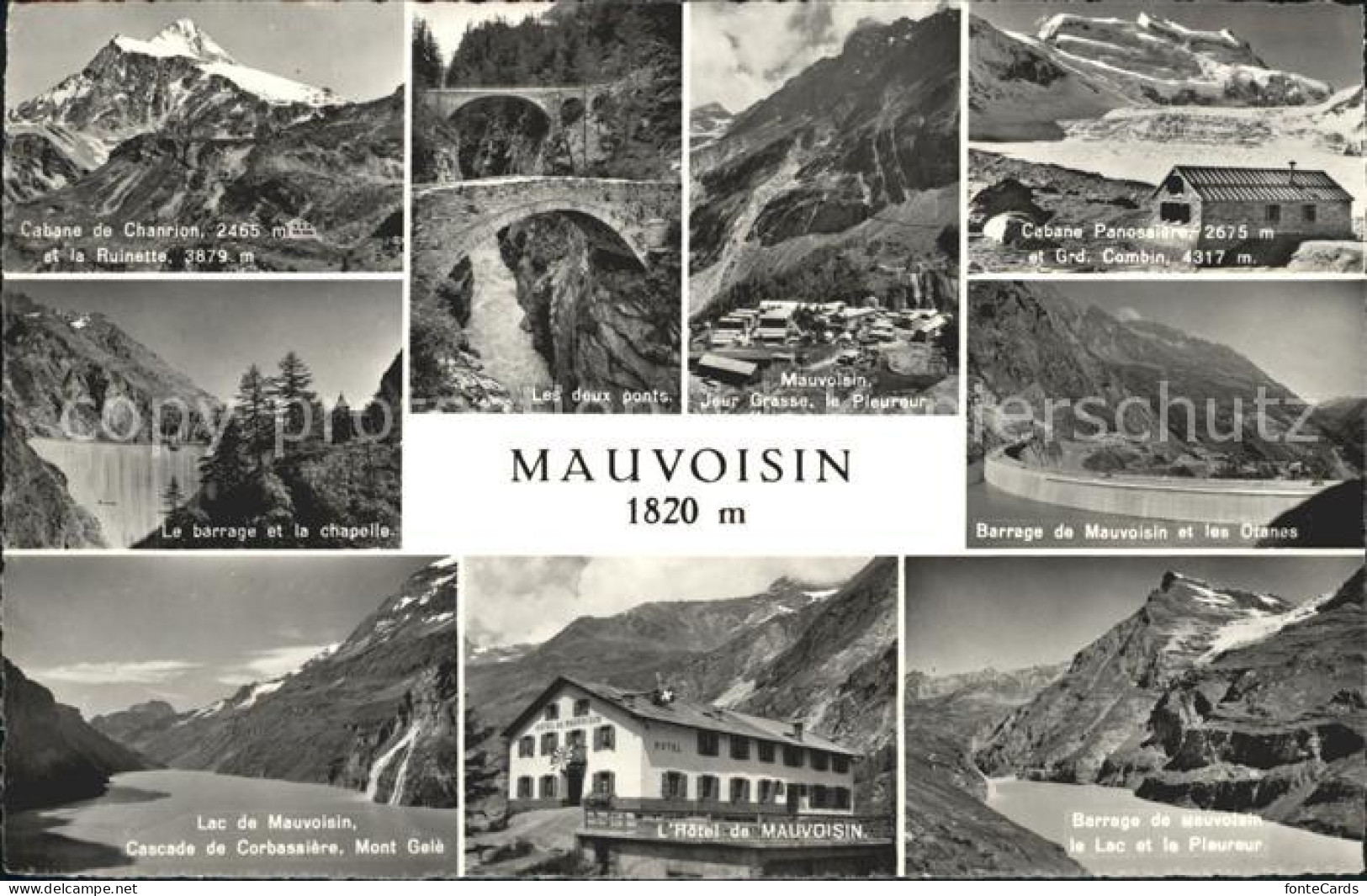 12167343 Mauvoisin Hotel Lac Cascade De Corbassiere Mont Gele Barrage Chapelle C - Other & Unclassified