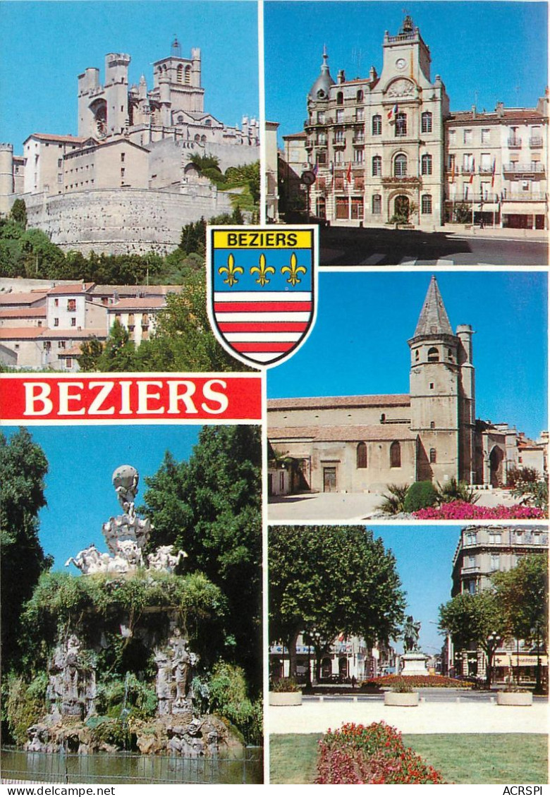 BEZIERS La Cathedrale Saint Nazaire L Hotel De Ville 16(scan Recto-verso) MC2470 - Beziers