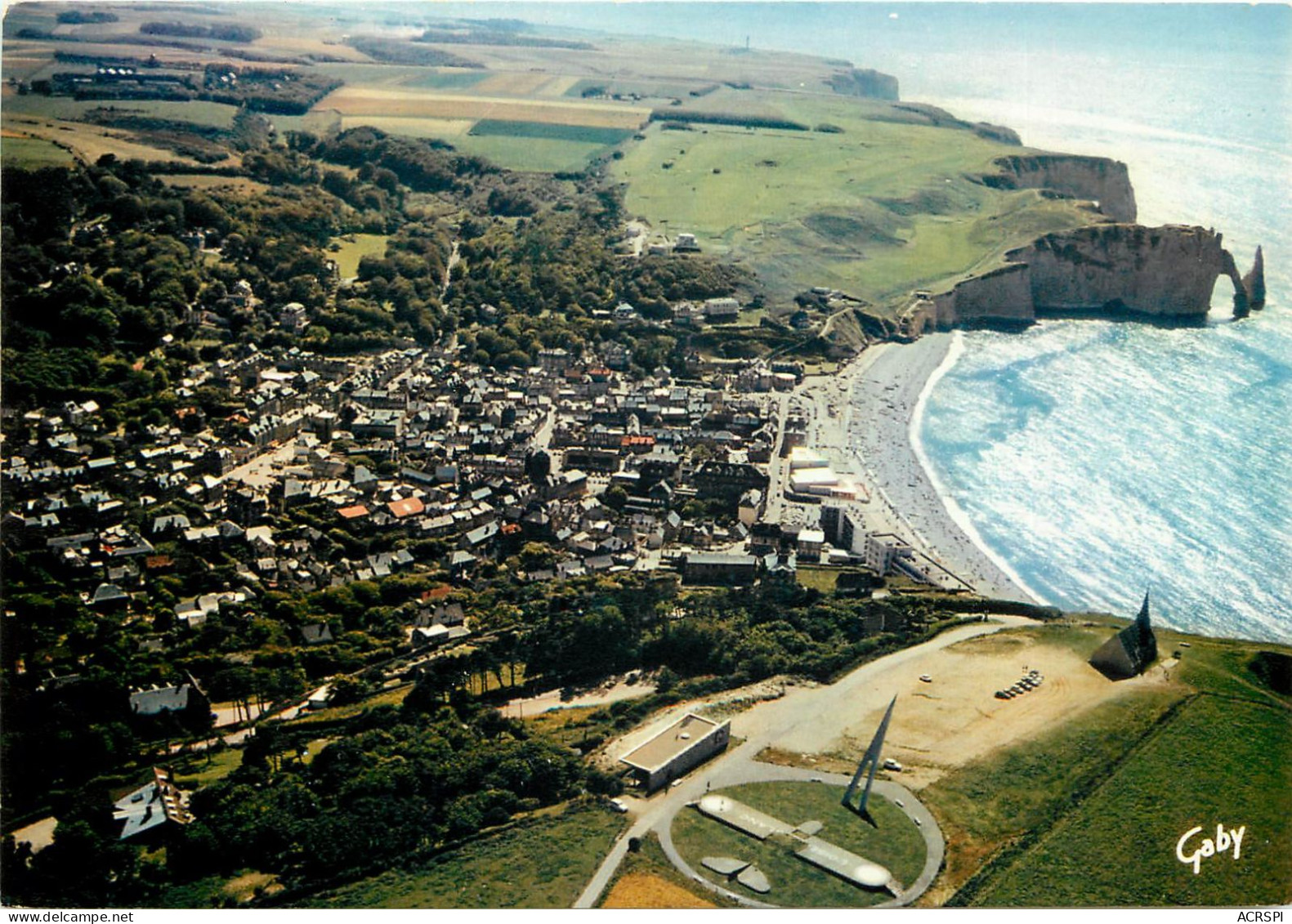 ETRETAT Vue Generale Et Monument Nungesser 8(scan Recto-verso) MC2469 - Etretat