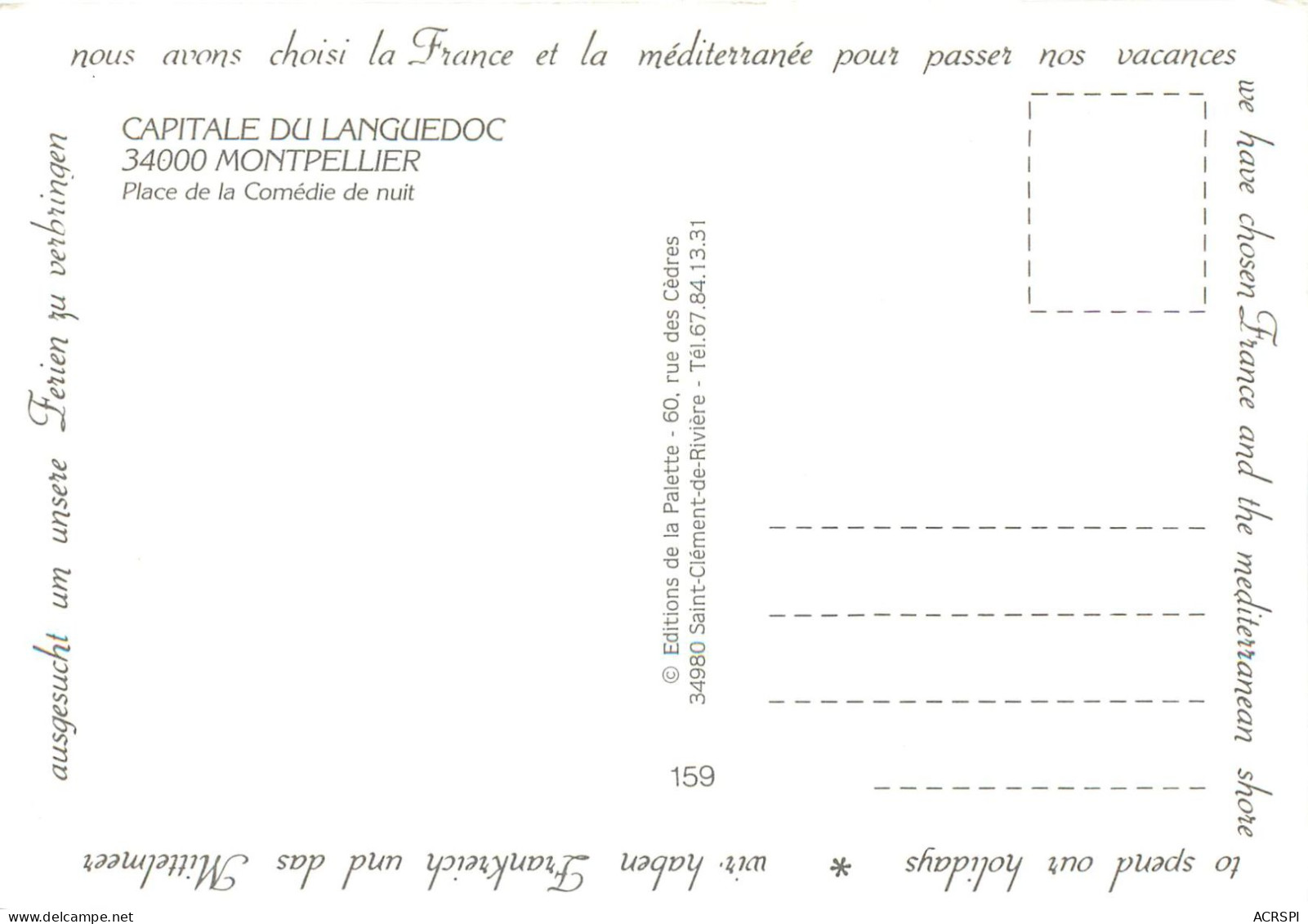 MONTPELLIER Place De La Comedie De Nuit 26(scan Recto-verso) MC2466 - Montpellier