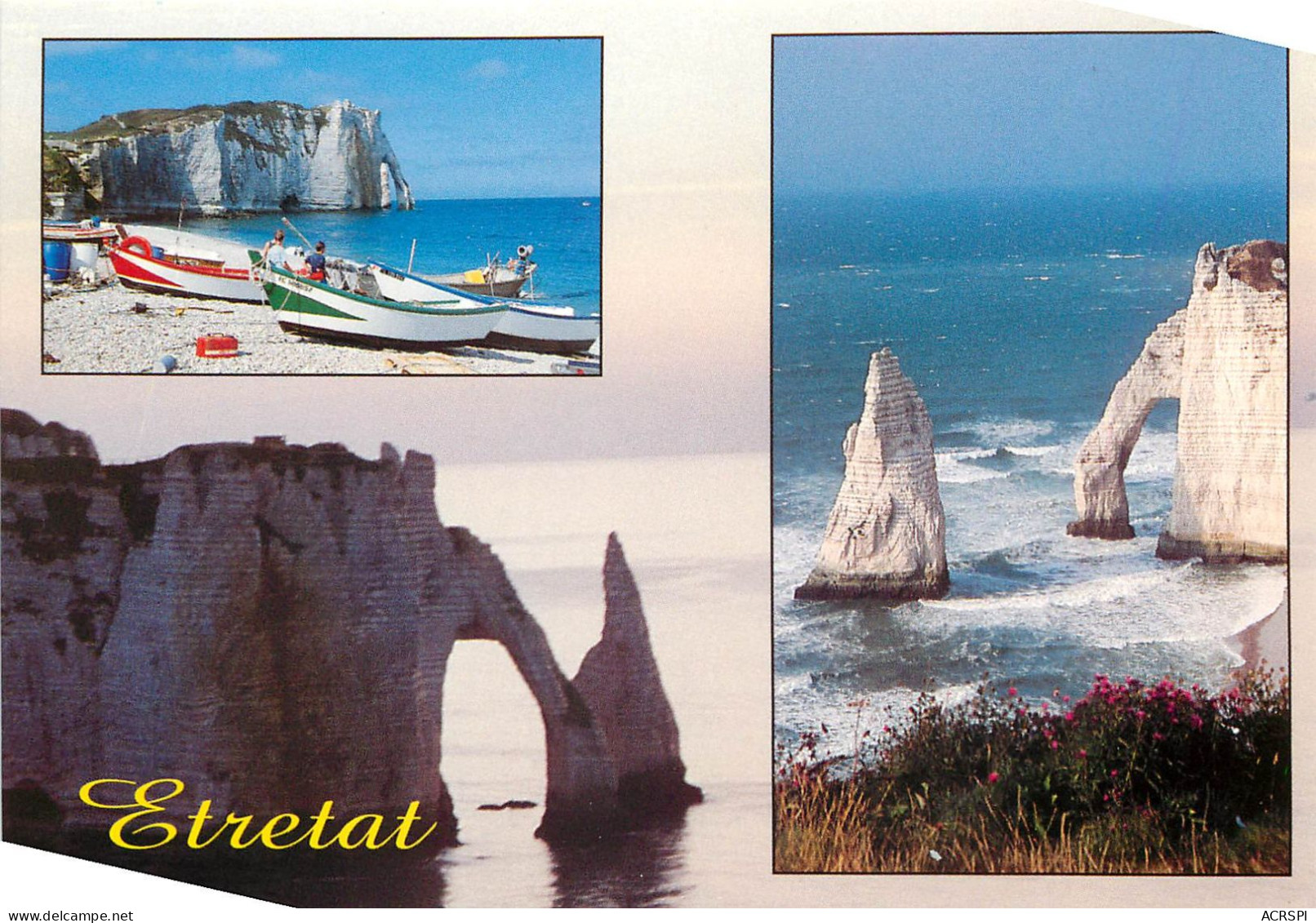 ETRETAT La Plage La Porte D Aval Et L Aiguille 5(scan Recto-verso) MC2465 - Etretat