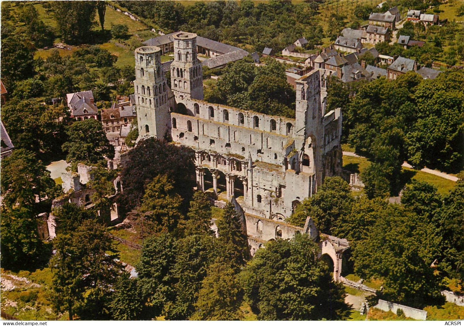 Abbaye De JUMIEGES Vue Aerienne 17(scan Recto-verso) MC2463 - Jumieges