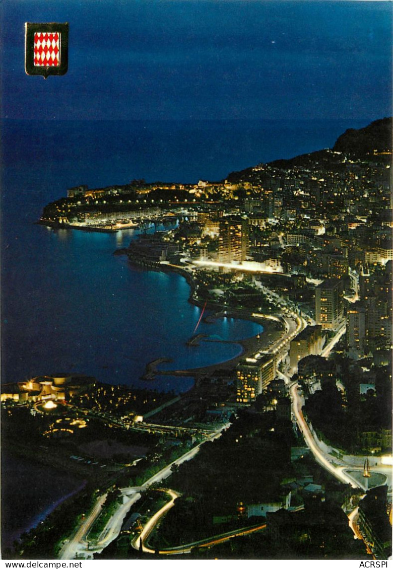 Principaute De MONACO Vue Panoramique De Nuit 8(scan Recto-verso) MC2462 - Andere & Zonder Classificatie