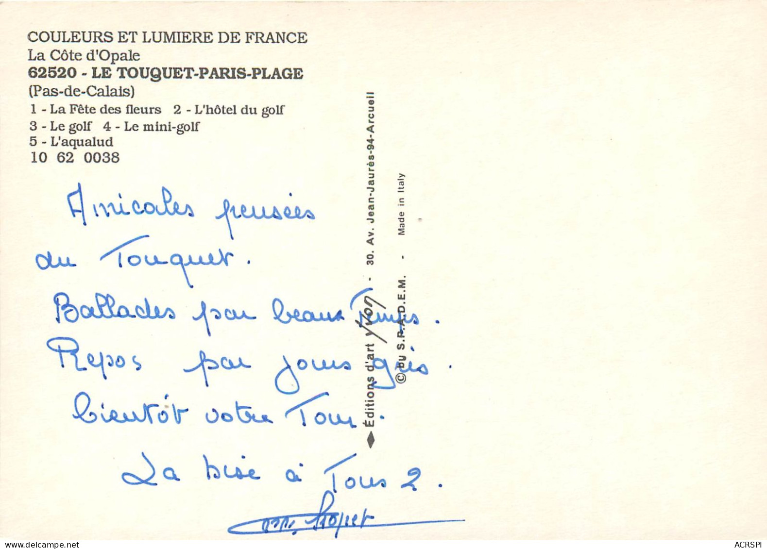LE TOUQUET PARIS PLAGE Le Fete Des Fleurs 16(scan Recto-verso) MC2461 - Le Touquet