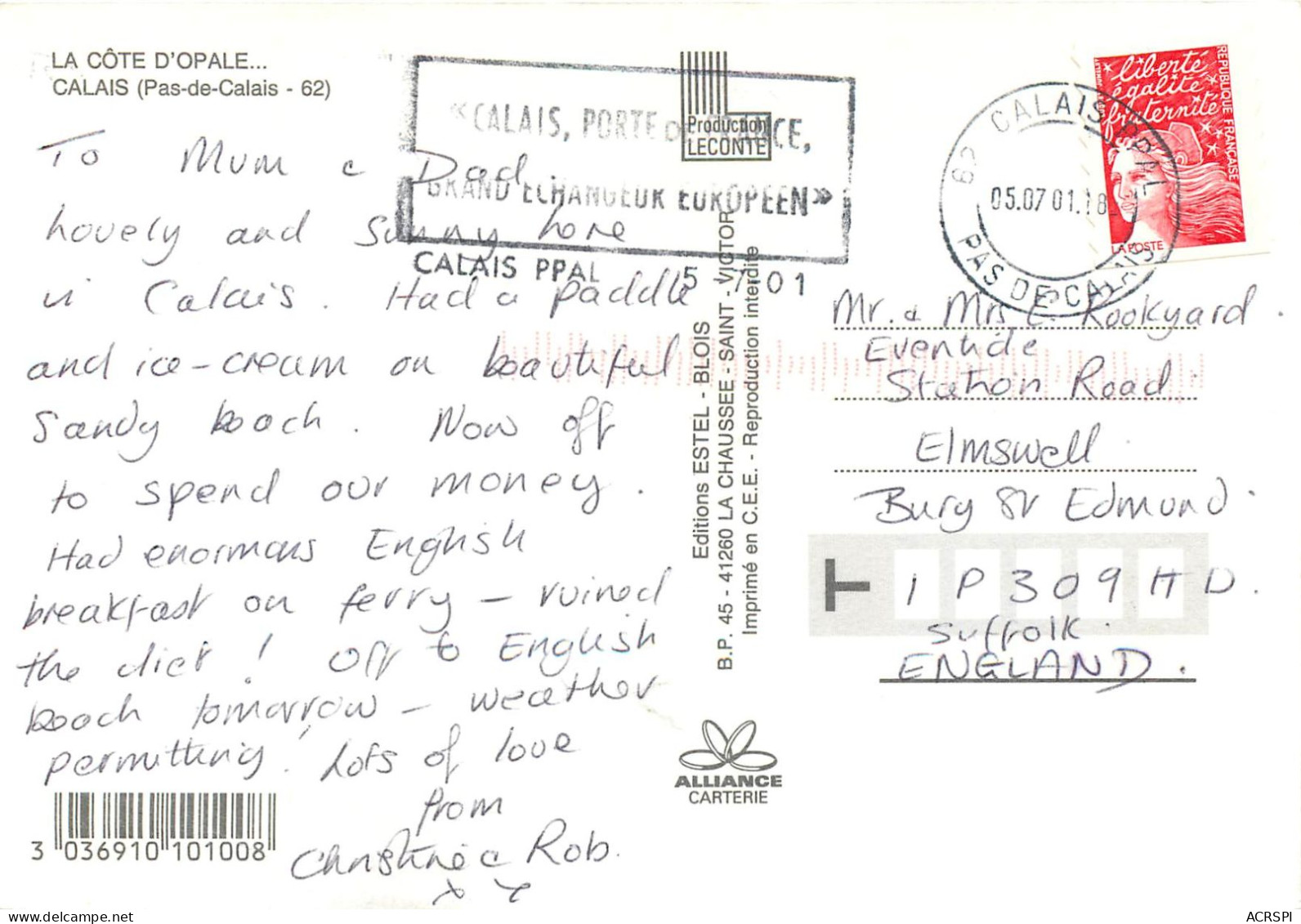 CALAIS 16(scan Recto-verso) MC2460 - Calais