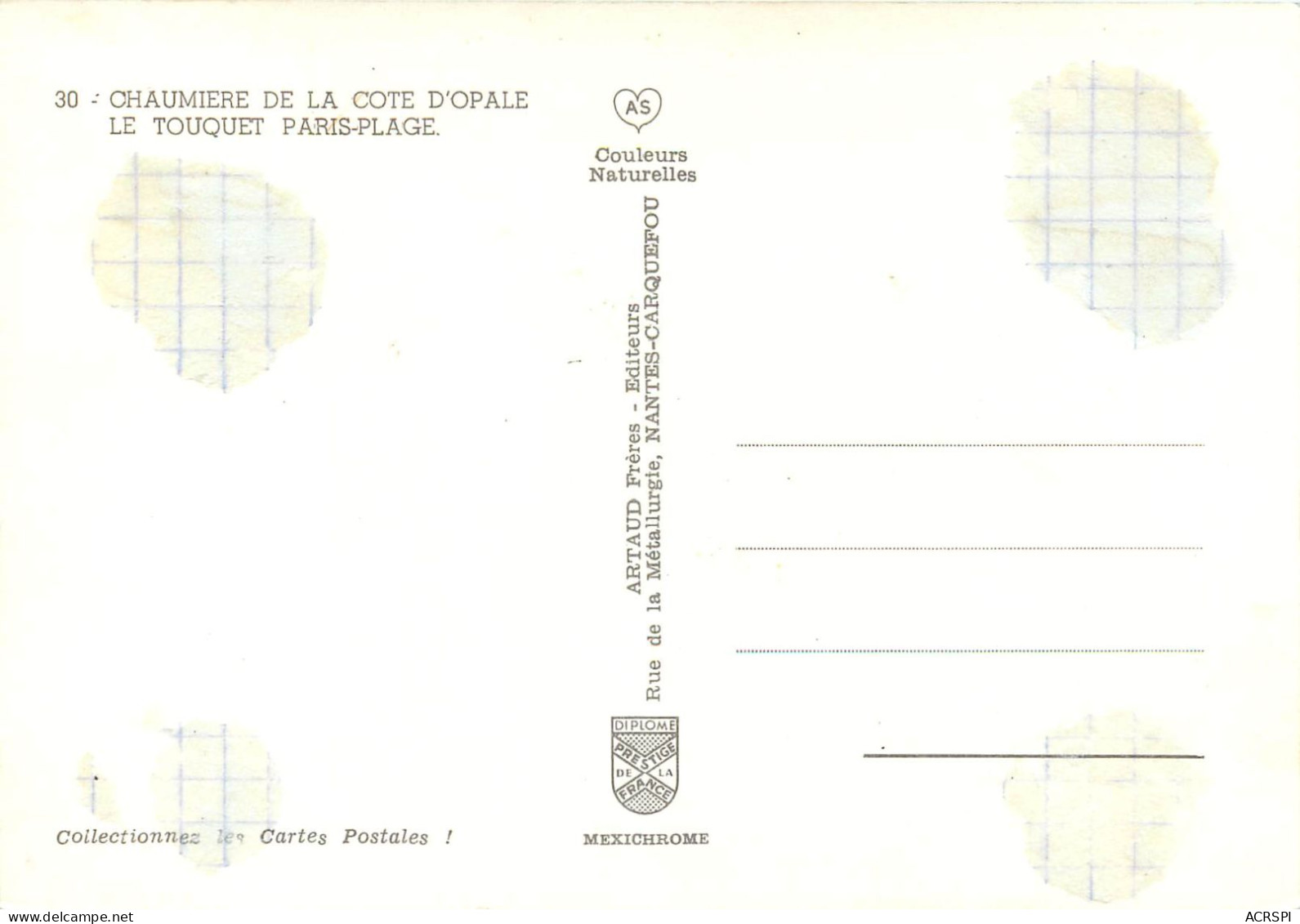 LE TOUQUET PARIS PLAGE Chaumiere De La Cote D Opale 2(scan Recto-verso) MC2460 - Le Touquet