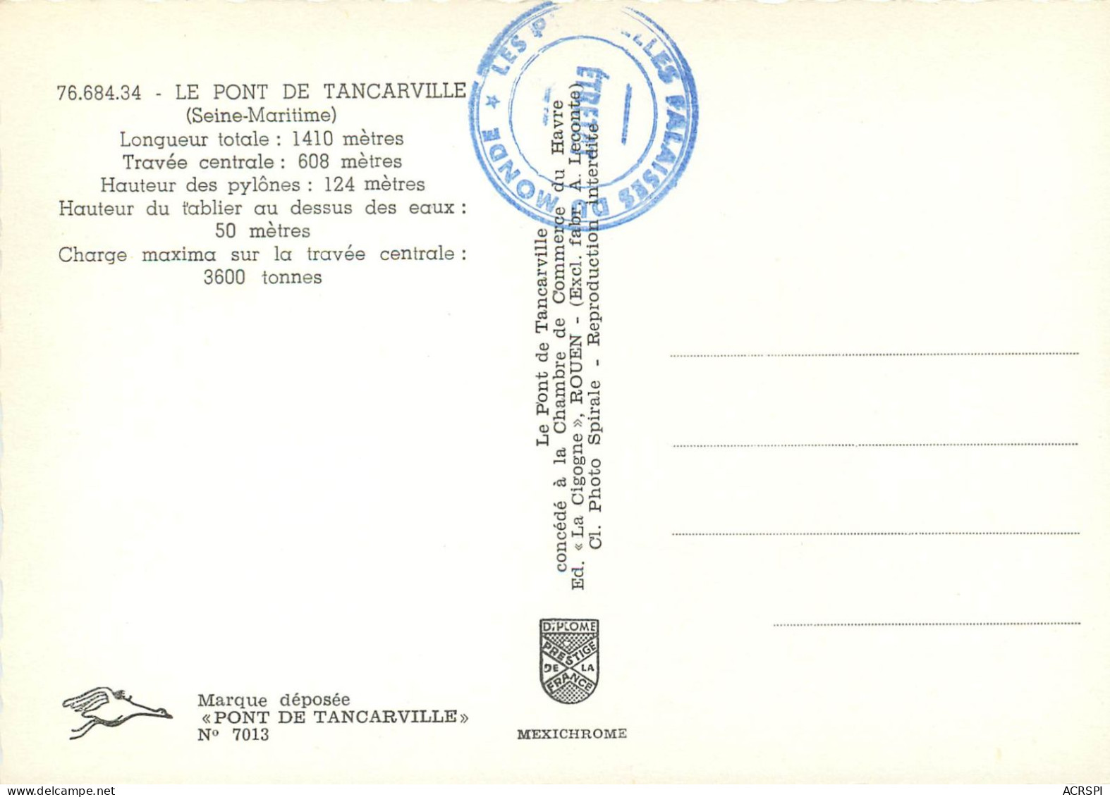LE PONT DE TANCARVILLE 27(scan Recto-verso) MC2495 - Tancarville