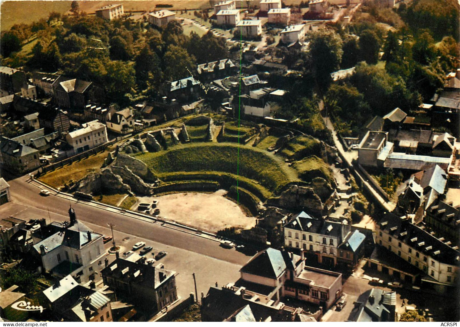 LILLEBONNE Vue Aerienne Le Cirque Romain 18(scan Recto-verso) MC2495 - Lillebonne