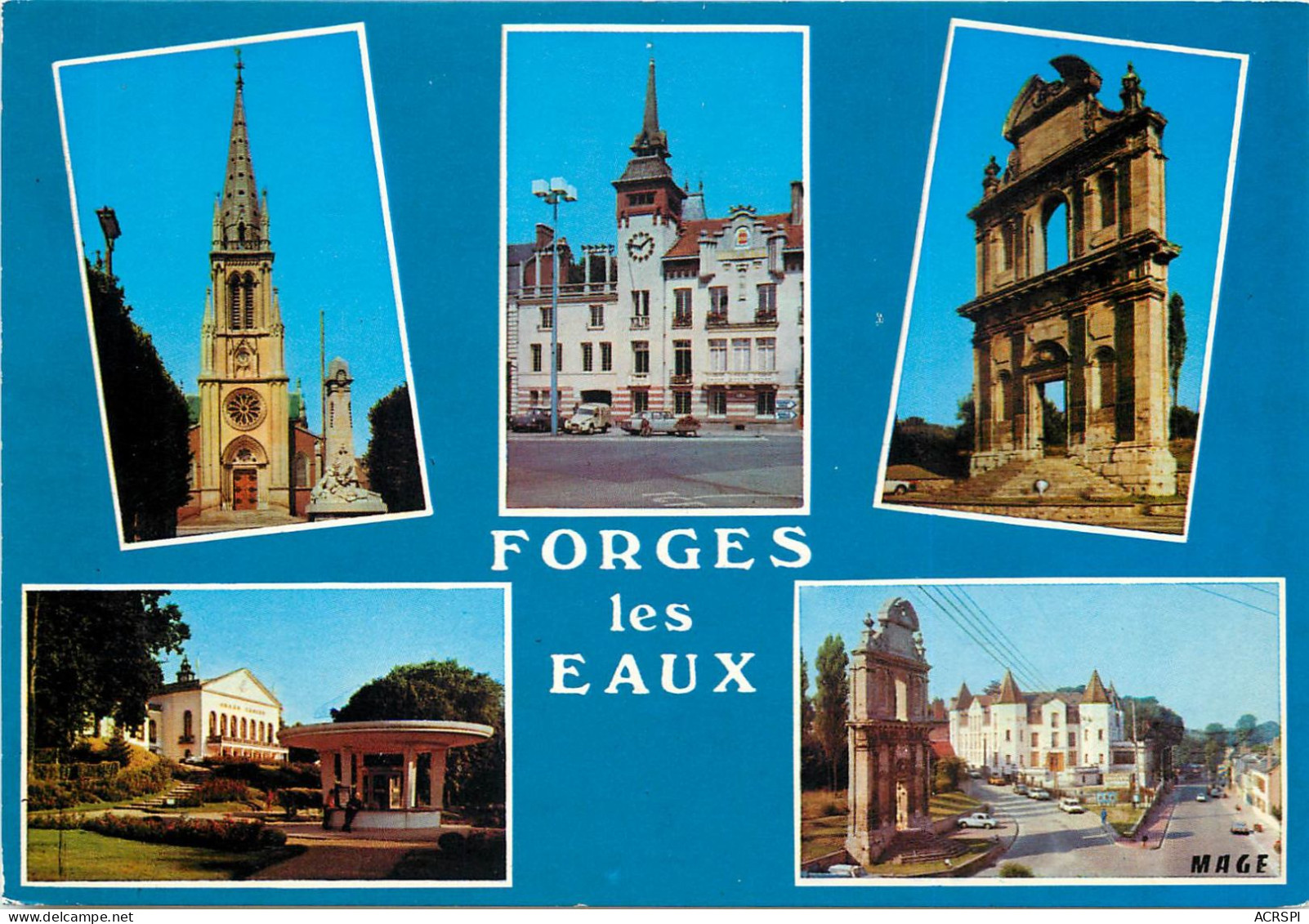 FORGES LES EAUX Eglise St Eloi Hotel De Ville 5(scan Recto-verso) MC2491 - Forges Les Eaux