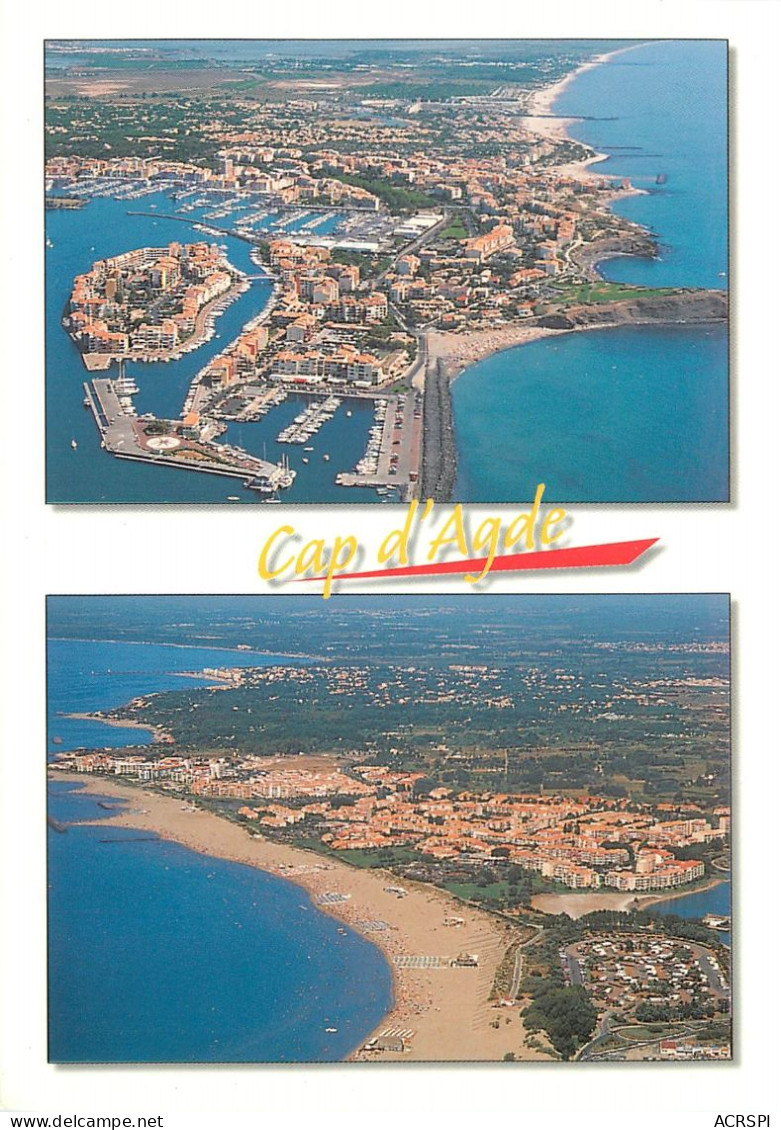 CAP D AGDE Le Port Et La Plage Richelieu 25(scan Recto-verso) MC2490 - Agde