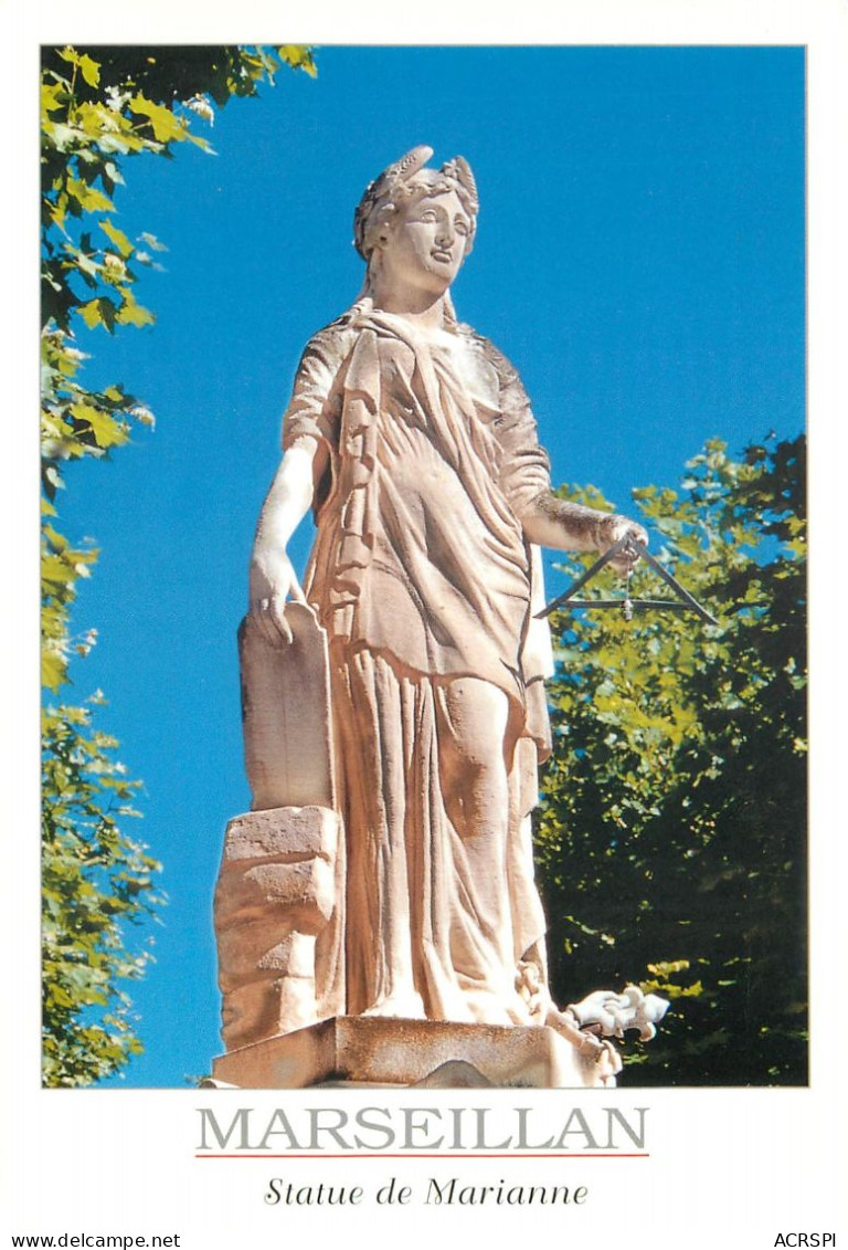 MARSEILLAN La Statue De Marianne  21(scan Recto-verso) MC2488 - Marseillan