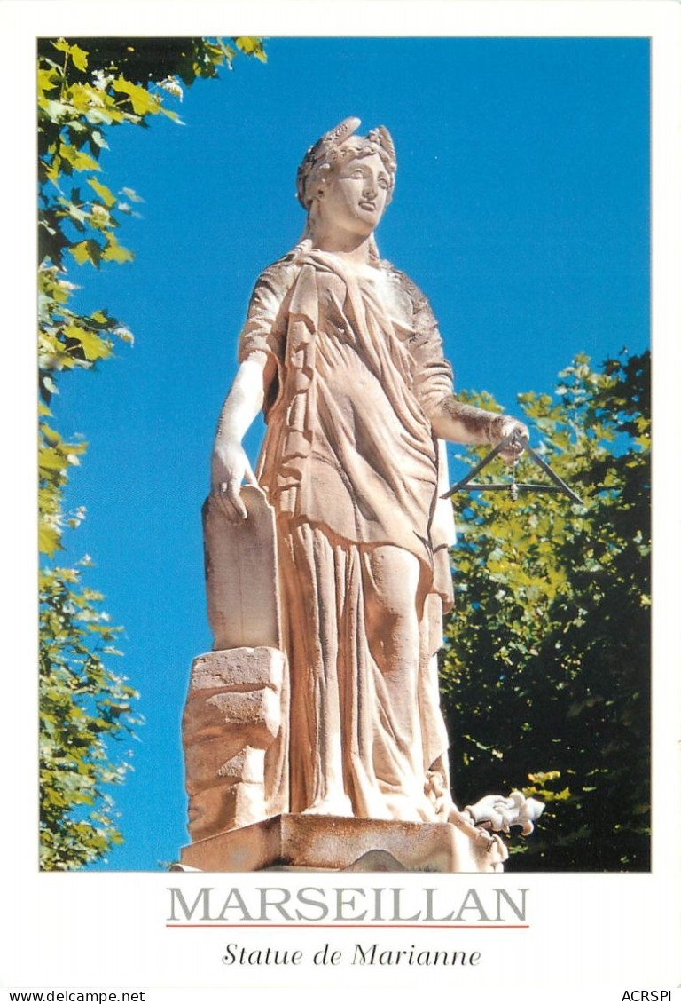 MARSEILLAN La Statue De Marianne 15(scan Recto-verso) MC2484 - Marseillan
