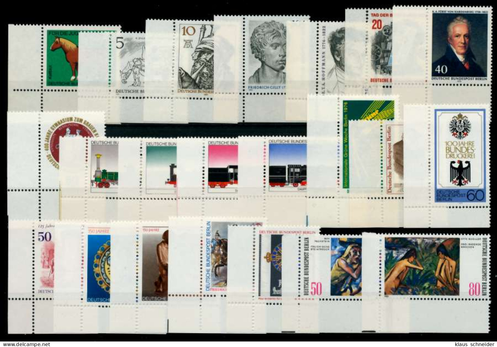 BERLIN Eckrandstücke Postfrisch ULI Auf Karte X8C2182 - Sammlungen