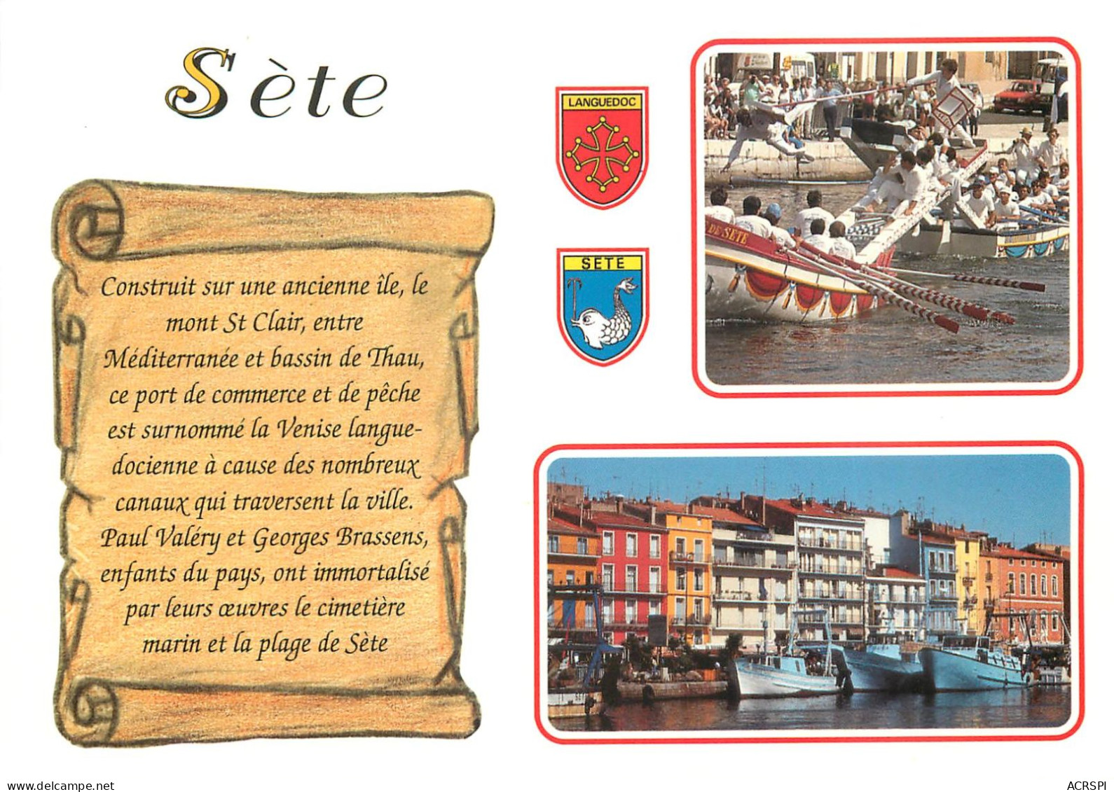 SETE Joutes Sur Le Canal Le Quai De La Marine 23(scan Recto-verso) MC2481 - Sete (Cette)
