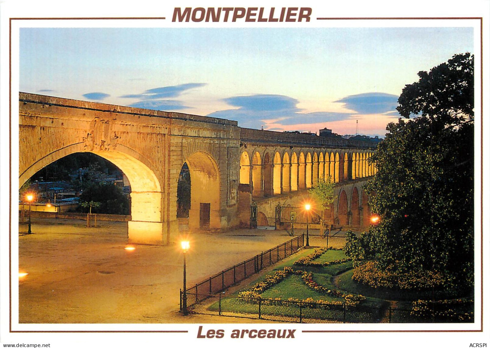 MONTPELLIER Les Arceaux Illumines Et Le Jardin De Peyrou 13(scan Recto-verso) MC2480 - Montpellier