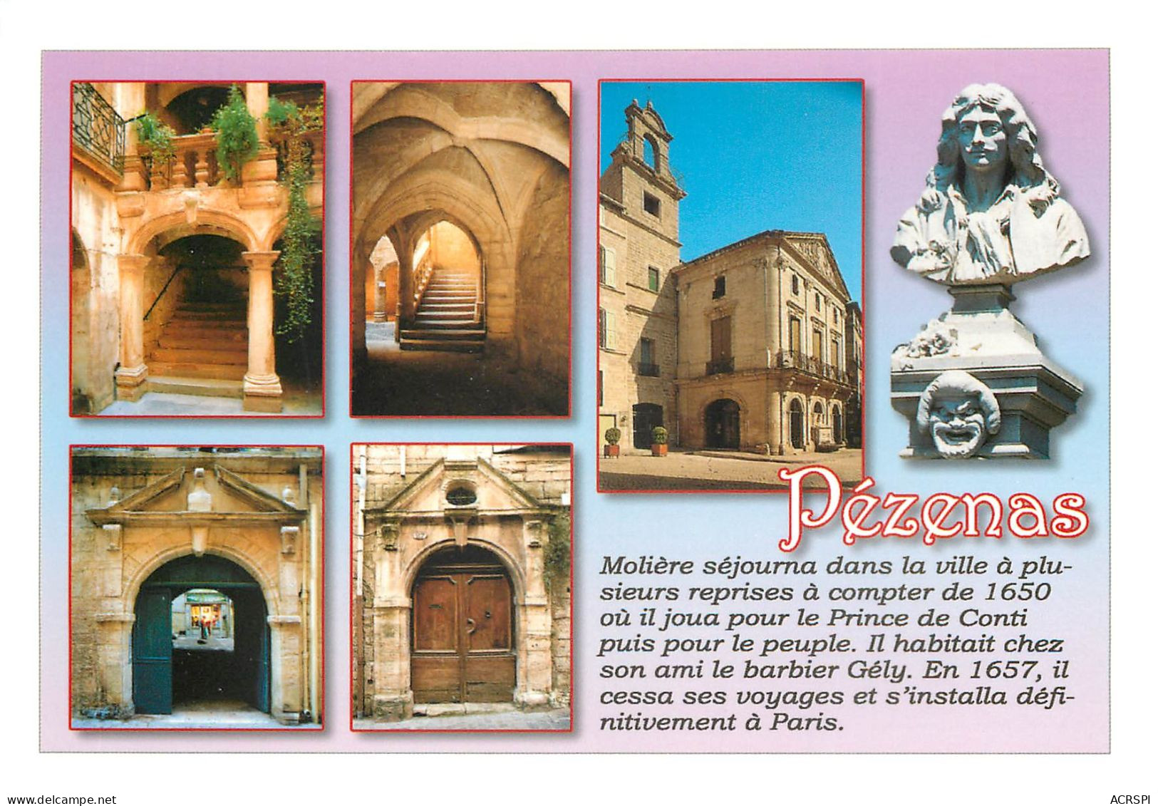 PEZENAS La Ville De Moliere 11(scan Recto-verso) MC2479 - Pezenas