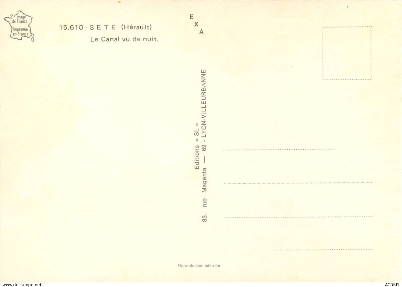 SETE Le Canal Vu De Nuit 15(scan Recto-verso) MC2478 - Sete (Cette)