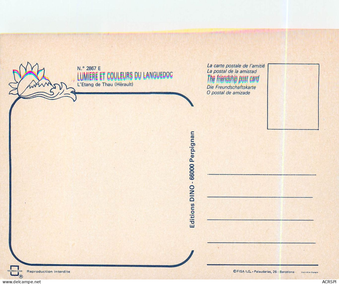 ETANG DE THAU 3(scan Recto-verso) MC2499 - Other & Unclassified