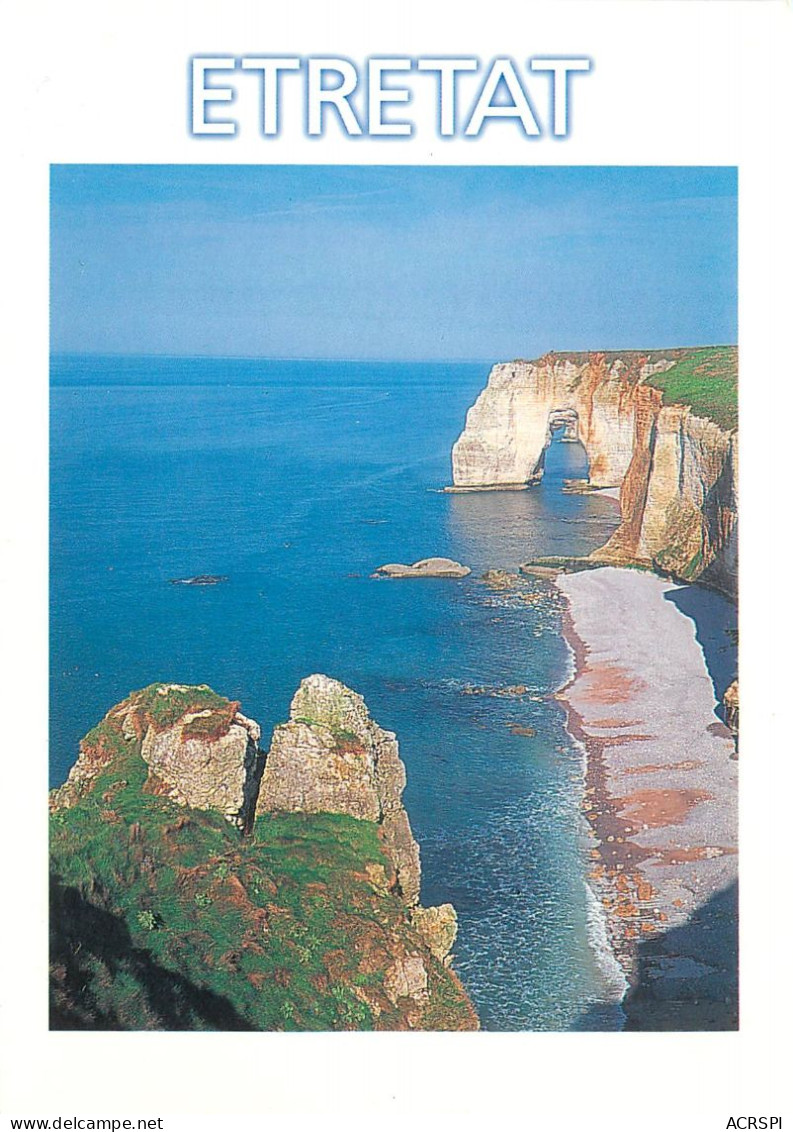 ETRETAT Merveilles De La Cote Les Falaises Surplombent La Plage De Galets 24(scan Recto-verso) MC2497 - Etretat