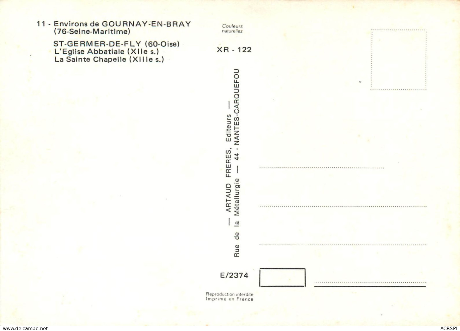Environs De GOURNAY EN BRAY ST GERMER DE FLY 26(scan Recto-verso) MC2496 - Autres & Non Classés