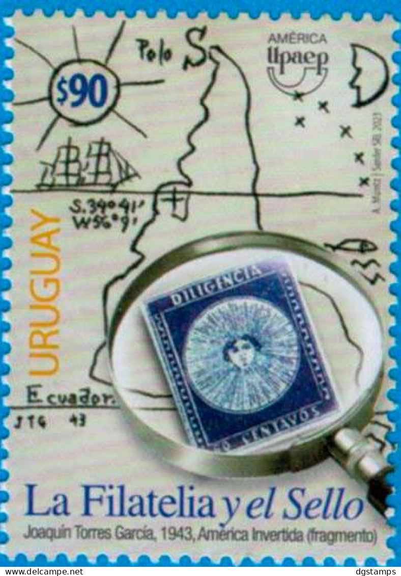 Uruguay 2023 ** UPAEP Philately And The Stamp. Stamp On Stamp. Art Joaquin Torres García. - Uruguay