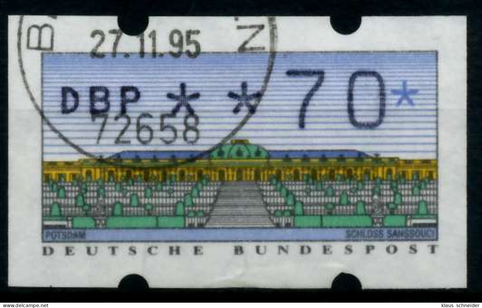 BRD ATM 1993 Nr 2-1.1-0070 Gestempelt X96DDB2 - Machine Labels [ATM]