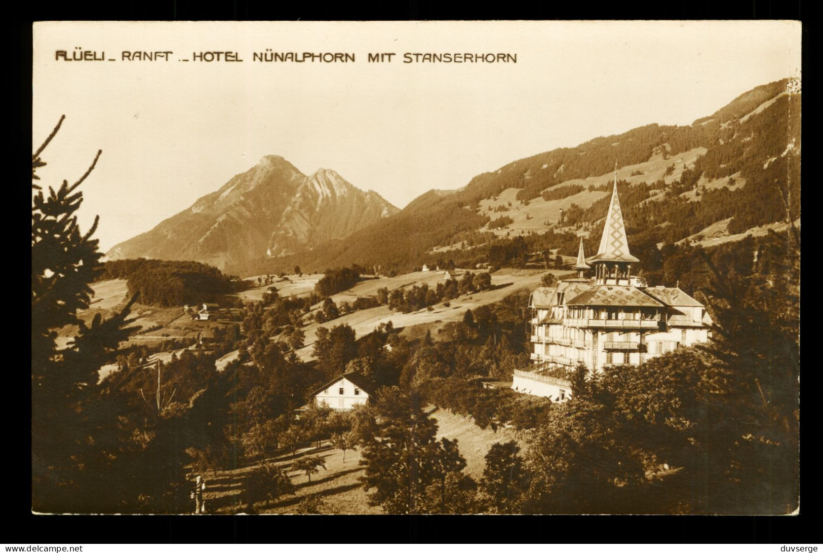 Suisse OW Owald Sachsein Flueli Ranft Hotel Nunauphorn Mit Stanserhorn - Sachseln