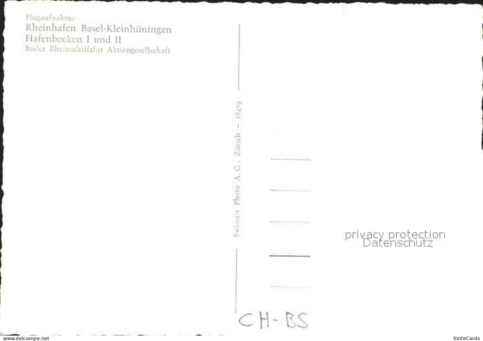 12160148 Basel BS Rheinhafen Hafenbecken I Und II Fliegeraufnahme Basel - Sonstige & Ohne Zuordnung