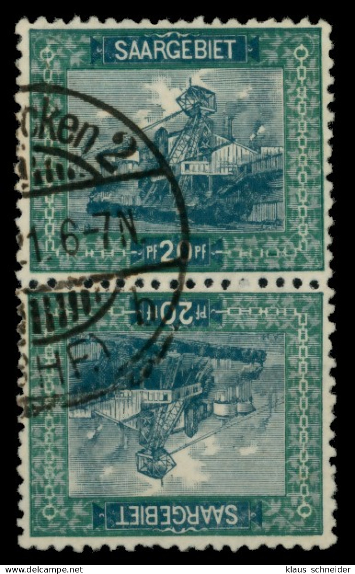 SAARGEBIET LANDS.BILD Nr 55A Kdr III Gestempelt SENKR PA X6D1102 - Used Stamps