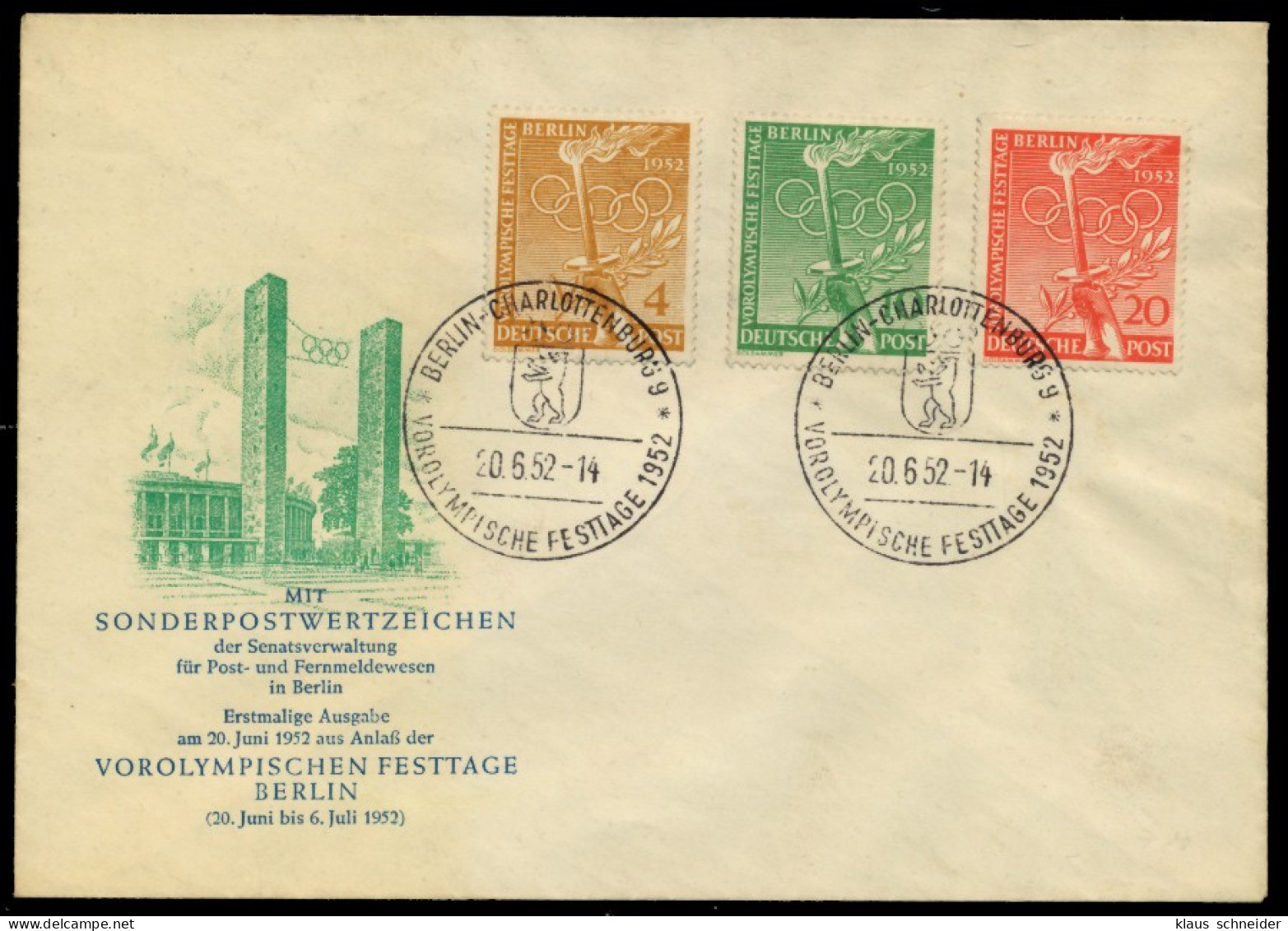 BERLIN 1952 Nr 88-90 BRIEF FDC X6E2CEA - Cartas & Documentos