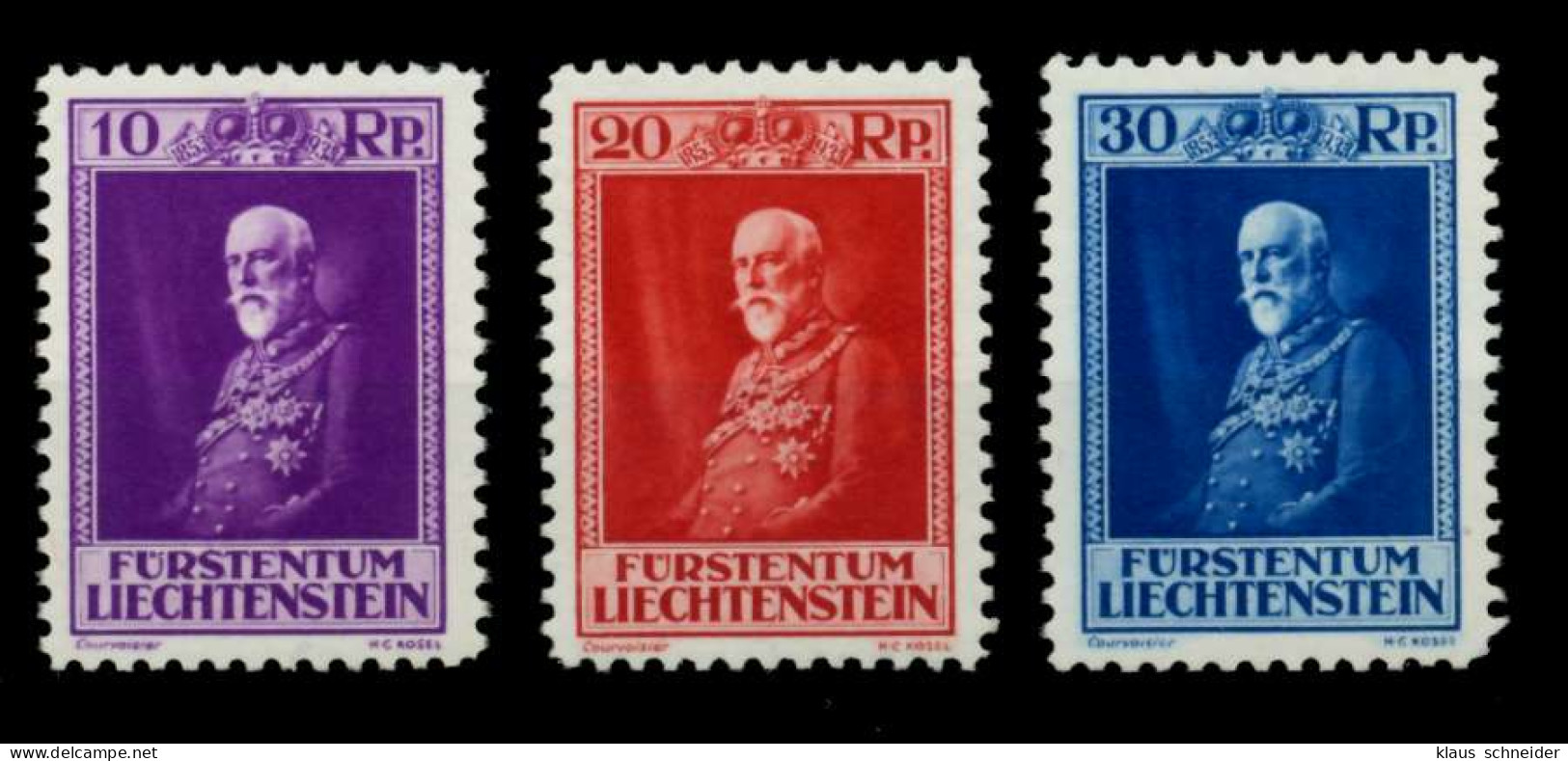 LIECHTENSTEIN 1933 Nr 122-124 Postfrisch X6FE44E - Ungebraucht