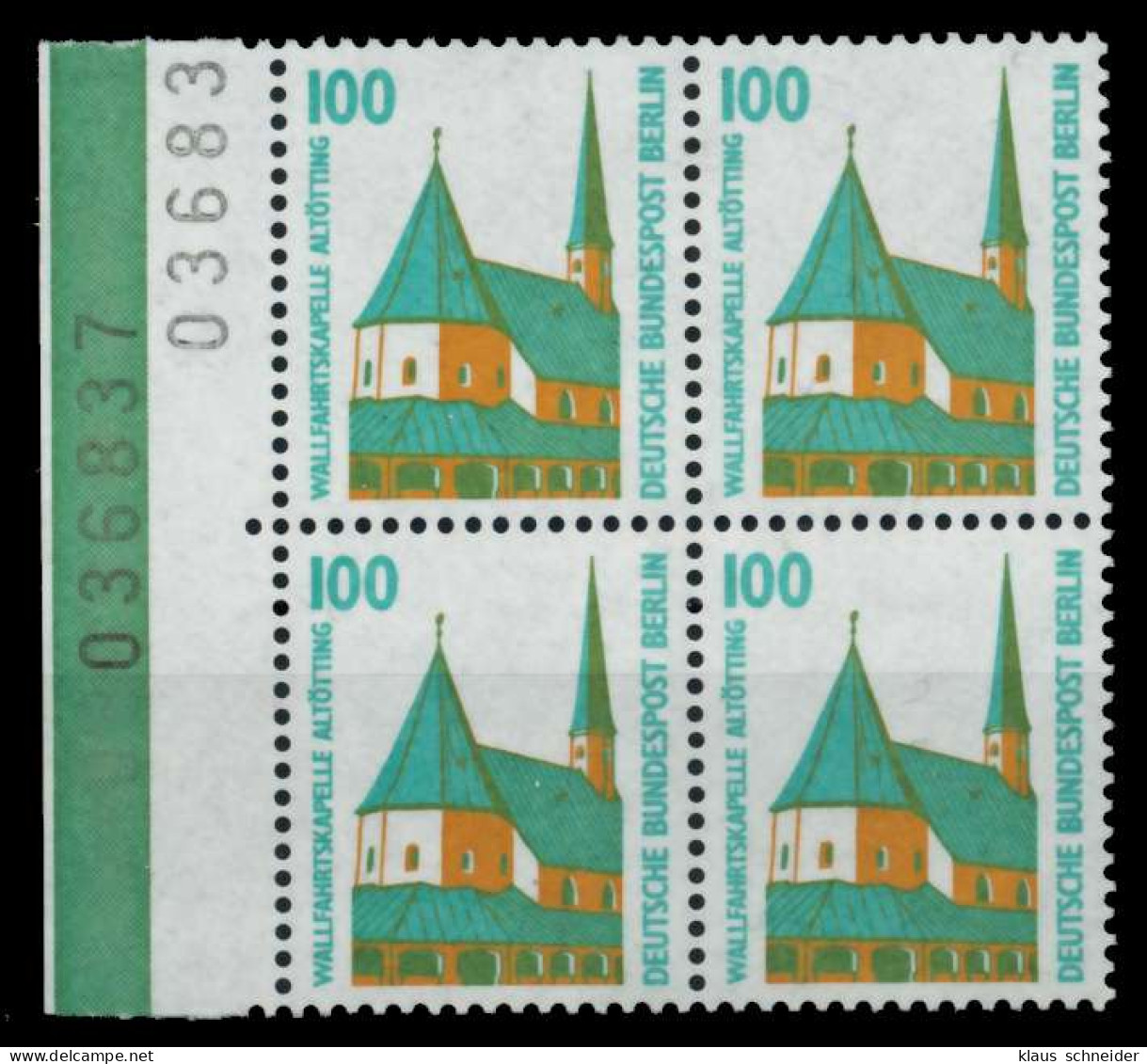 BERLIN DS SEHENSW Nr 834 Postfrisch VIERERBLOCK SRA X7298F6 - Unused Stamps