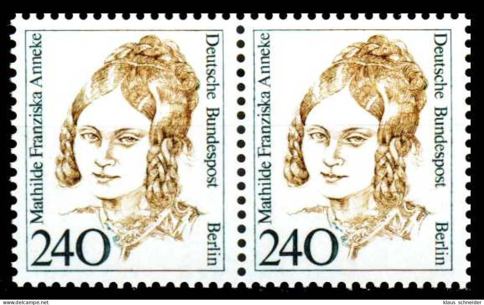 BERLIN DS FRAUEN Nr 827 Postfrisch WAAGR PAAR S2756B2 - Unused Stamps