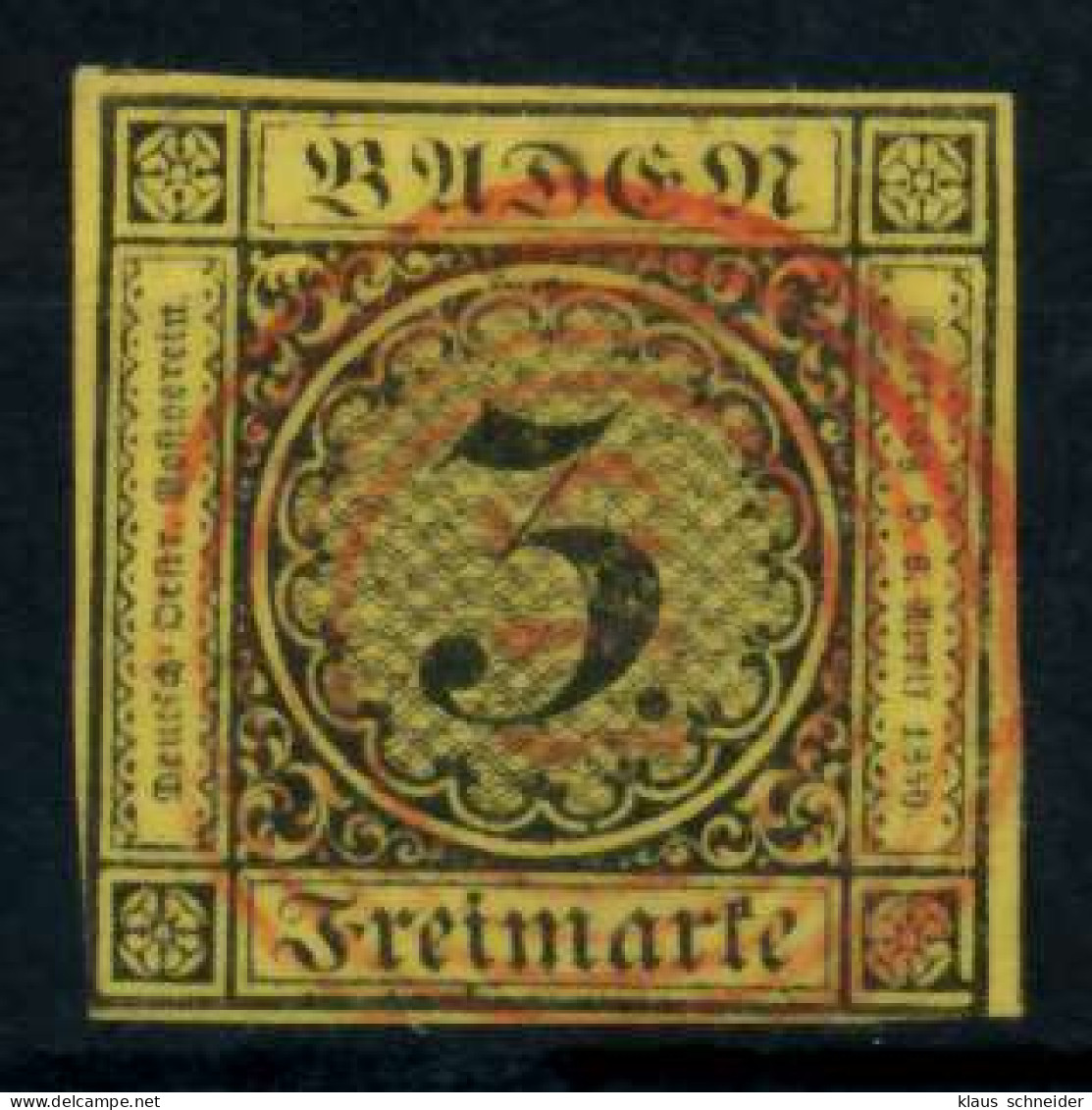 BADEN AUSGABEN VON 1851 - 1858 Nr 2b-115 ZENTR- X744966 - Used