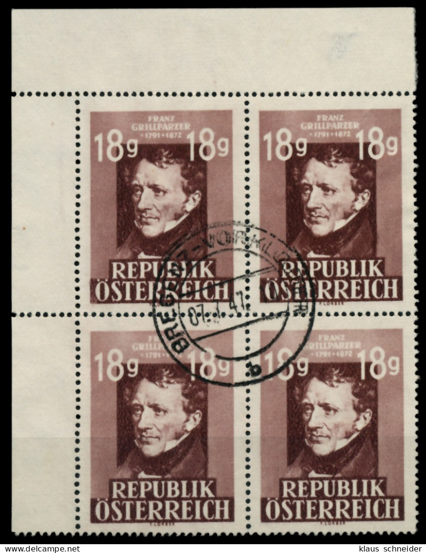 ÖSTERREICH 1947 Nr A802I Zentrisch Gestempelt VIERERBLOCK EC X75980E - Used Stamps