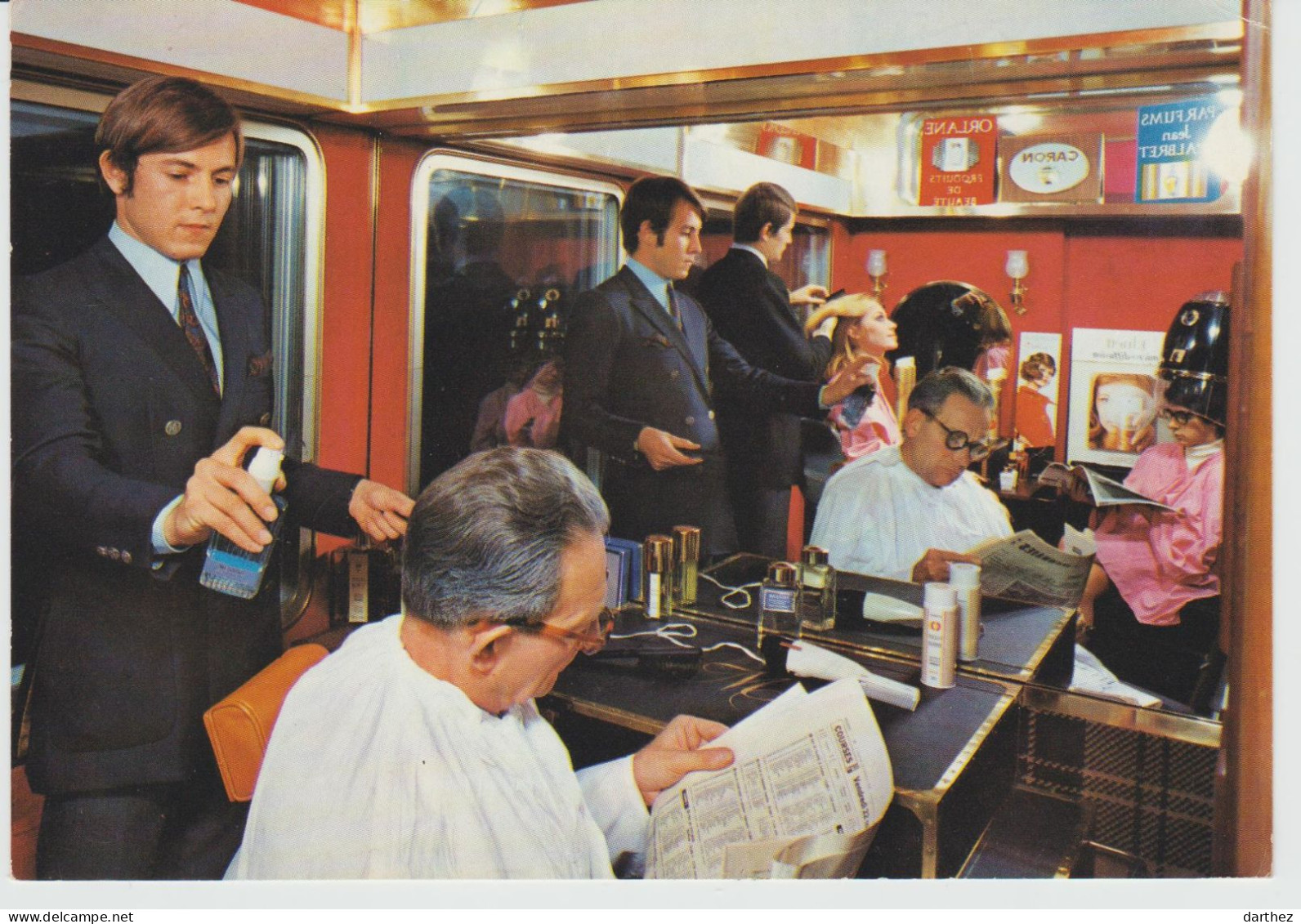 1969- LE NOUVEAU MISTRAL- LE SALON DE COIFFURE- SNCF 1969 N°38 - Eisenbahnverkehr