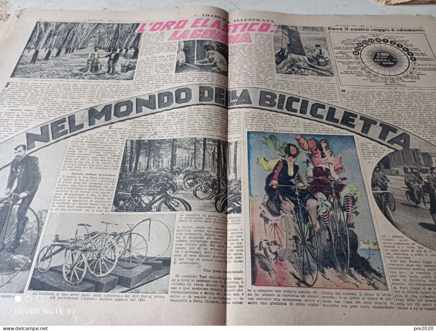 LA TRIBUNA ILLUSTRATA 1942 FRANCESCO MEATTINI EROE CORTONA NEL MONDO DELLA BICICLETTA FILM ITALIANI - Autres & Non Classés