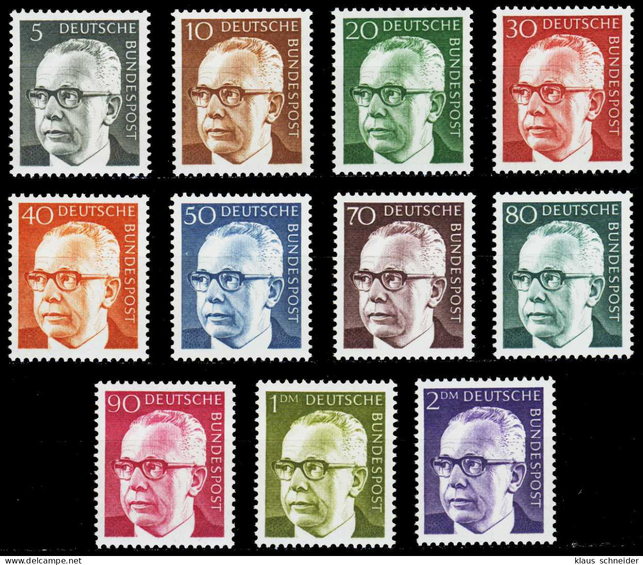 BRD DS HEINEM Nr 635-645 Postfrisch S32B022 - Unused Stamps