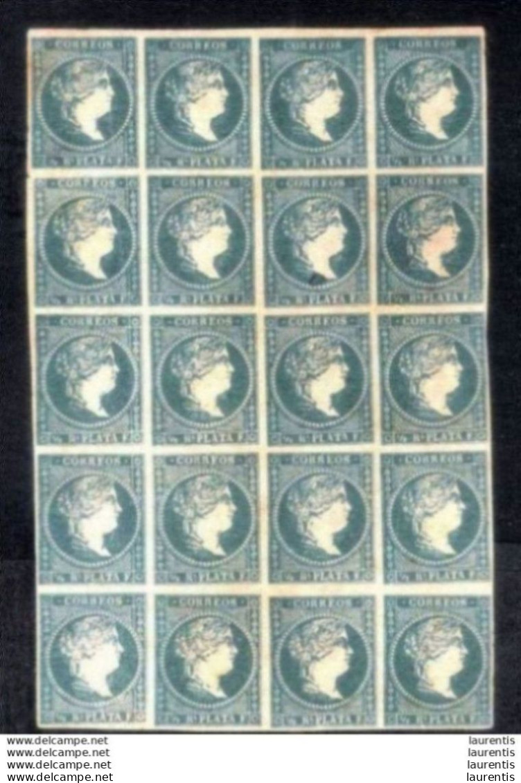 575  1857 - ½  Real - Pane X20 - MNH - Original Gum - Cb - 120 - Other & Unclassified