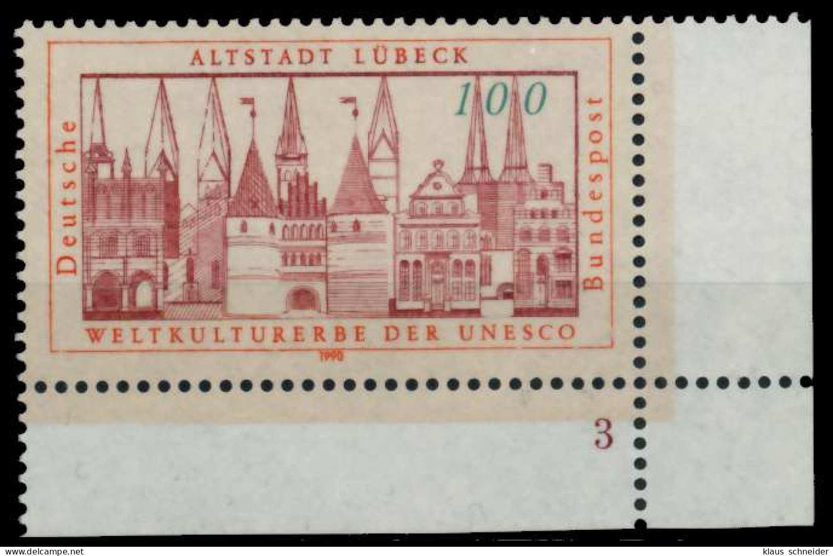 BRD 1990 Nr 1447 Postfrisch FORMNUMMER 3 S33A9E2 - Unused Stamps