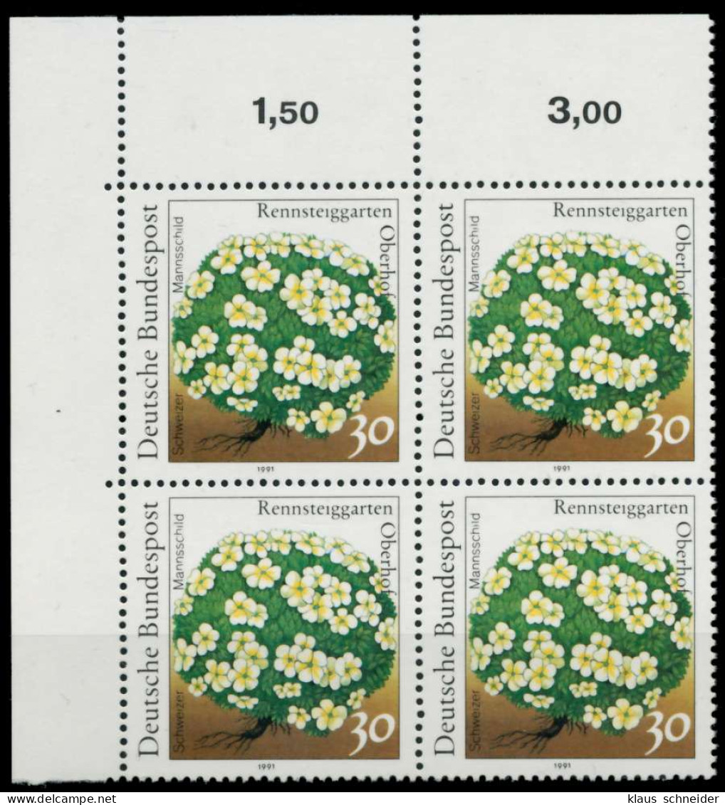 BRD 1991 Nr 1505 Postfrisch VIERERBLOCK ECKE-OLI X76CDA2 - Nuevos