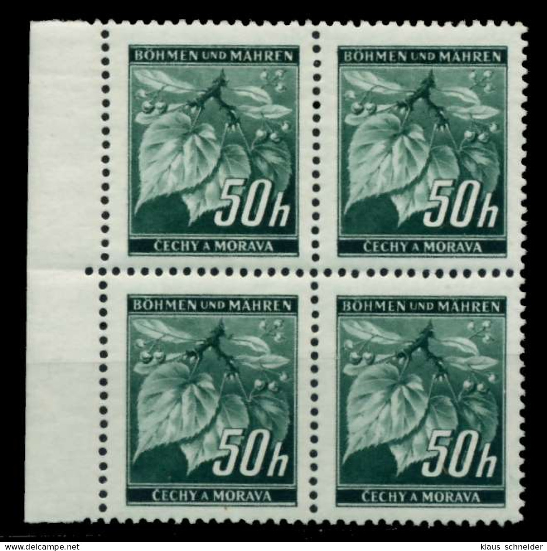 BÖHMEN MÄHREN 1939-1940 Nr 55 Postfrisch VIERERBLOCK SR X76F62E - Unused Stamps