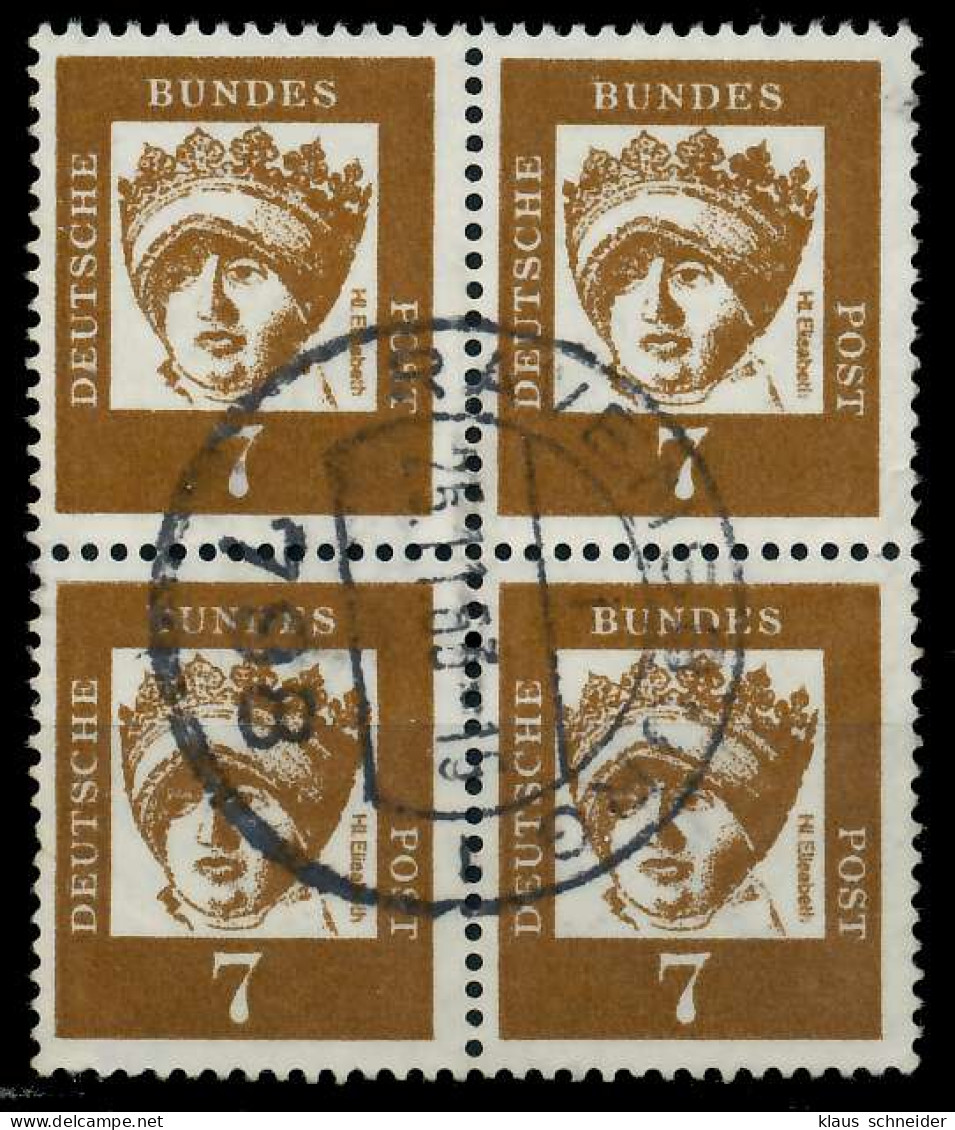 BRD DS BED. DEUT. Nr 348y Zentrisch Gestempelt VIERERBLOCK X7718BE - Used Stamps