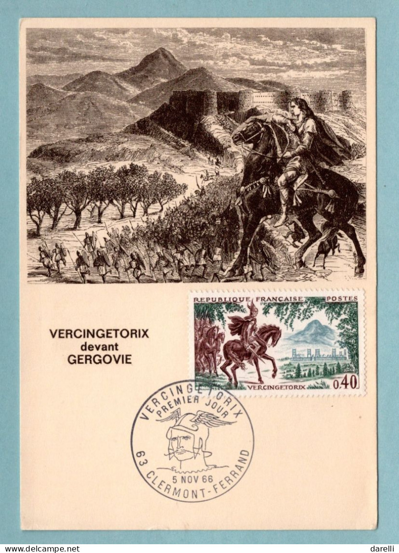 Carte Maximum 1968 - Vercingétorix - YT 1495 - 63 Clermont-Ferrand - 1960-1969