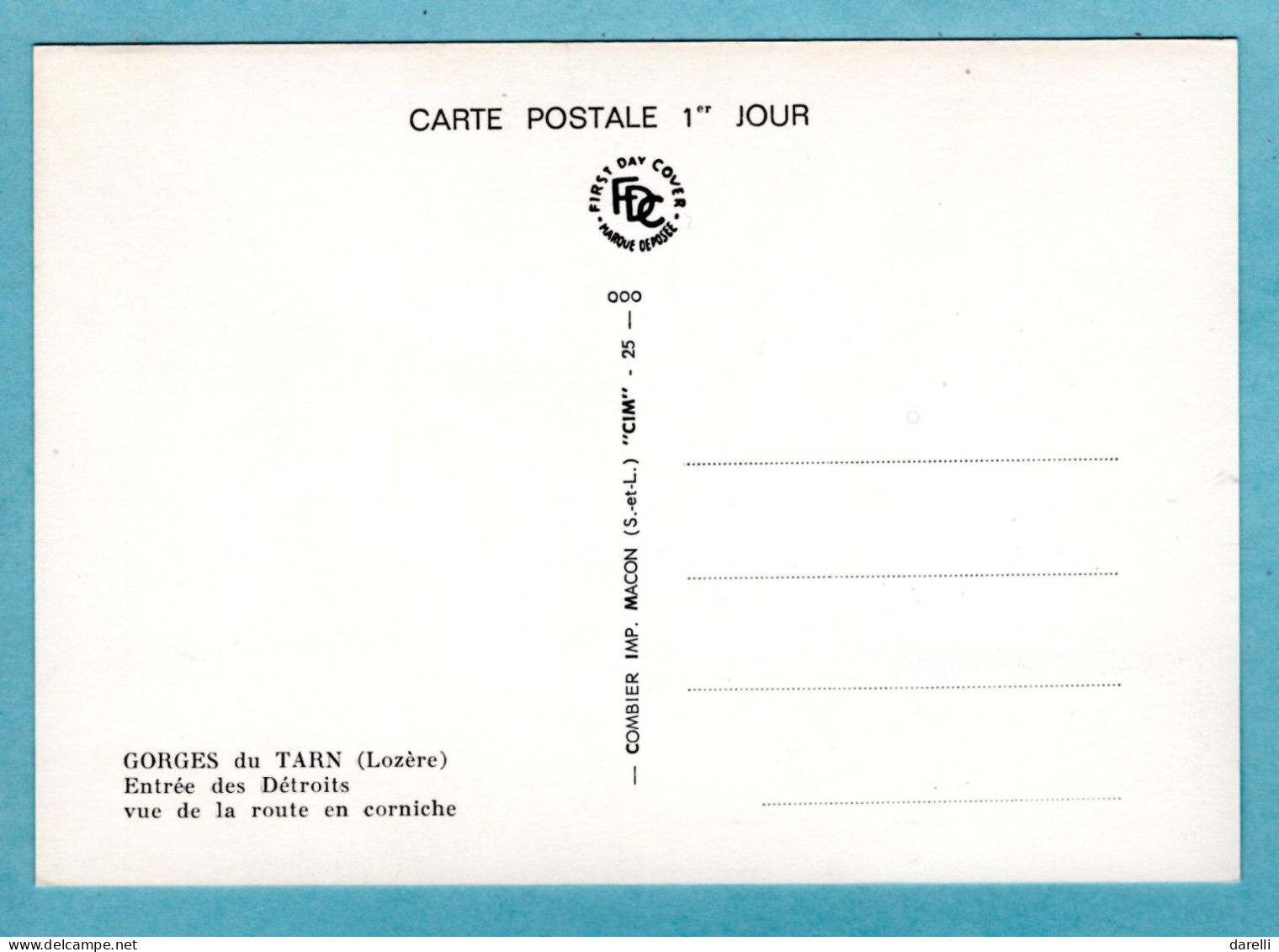 Carte Maximum 1965 - Gorges Du Tarn - YT 1438 - Ste Enimie - 1960-1969